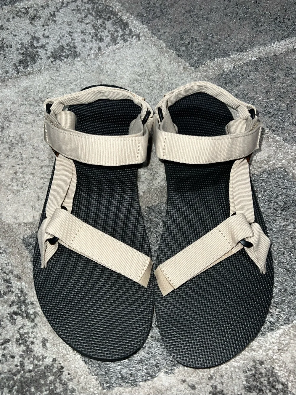 Teva Mens Original Universal Beige Black Men Casual Strap Sandal